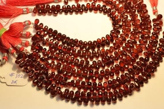 Perles grenat rouge pyrope pour la création de bijoux fait main