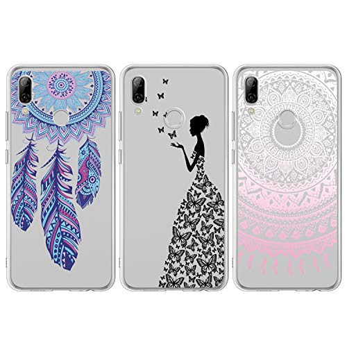 Alious Ciel [3 Pack] Case for Huawei Honor 10 Lite, Ultra Soft Painted TPU Phone Cover Silicone Lightweight Slim Fit Non-slip Shockproof Anti-Scratch Protective Skin Shell - Series 5