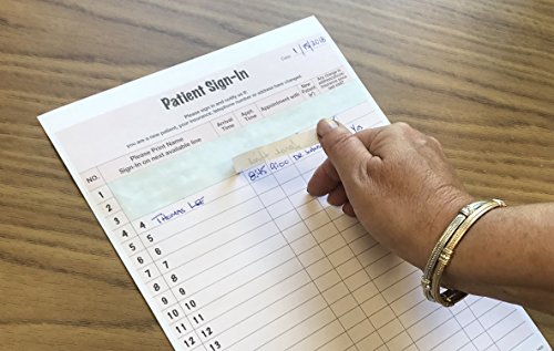 Image of Tabbies Patient Sign-in Label Forms, 250 Sheets, Salmon, 8.5 x 11 HIPAA Confidential Medical Office Check-in Sheets with Peel-Off Labels, 23 Rows, Daily Patient Log, Made in the USA