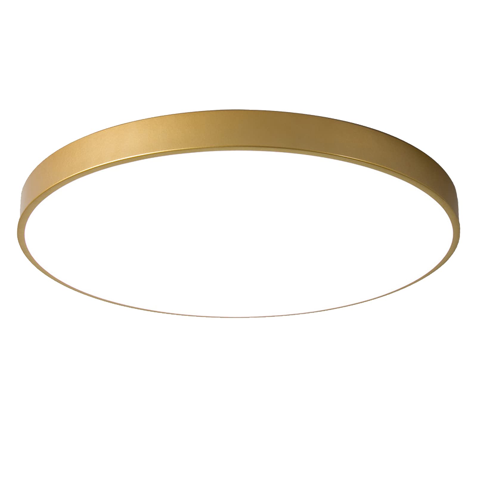 HXYSXHJUO Round Macaron LED Ceiling Light, Flush Mount Children's Room Lamp Nordic Modern Lighting For Nursery, Kids Bedroom, Dining Room,Gold+Stepless Dimming-60cm 48W