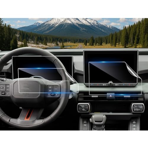 Image of CDEFG 4Pcs Upgraded for 2026 Toyota RAV4 Screen Protector, for 2026 Toyota RAV4 Hybrid (LE /XLE /SE /XLE Premium /Woodland) Accessories (10.5 inch Navi & 12.3 inch Dash) Nano Screen Cover HD Clear
