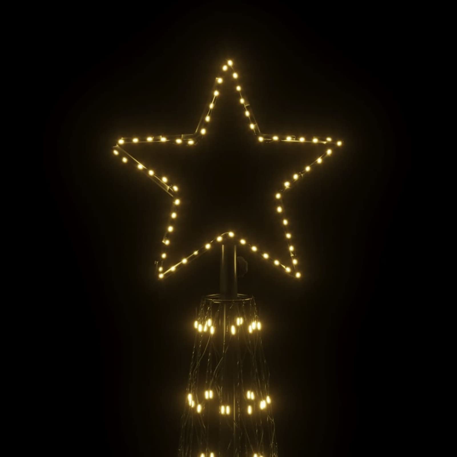 Tidyard LED Weihnachtsbaum Tannenbaum Lichterbaum Weihnachtsdeko Beleuchtung Außen Beleuchtet Lichterkette Outdoor Kegelform Warmweiß 3000 LEDs 230x800 cm