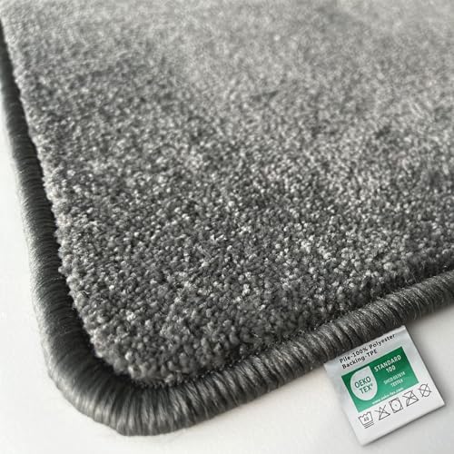 Floordirekt Badematte Carousel 80 x 150 cm, Anthrazit - Weicher & dichter Hochflor -...