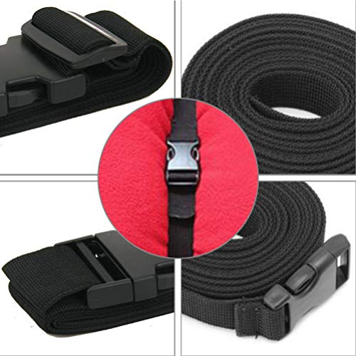 TENDYCOCO 3 peças de tiras de bagagem ajustáveis com fivela de liberação rápida para cinto de mala d