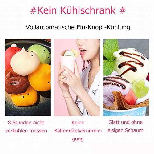 MNCYGJ Eismaschine 1L Speiseeisbereiter Softeismaschine Für Zuhause, Kein Vorfrieren Erforderlich Vollautomatische… – Bild 3