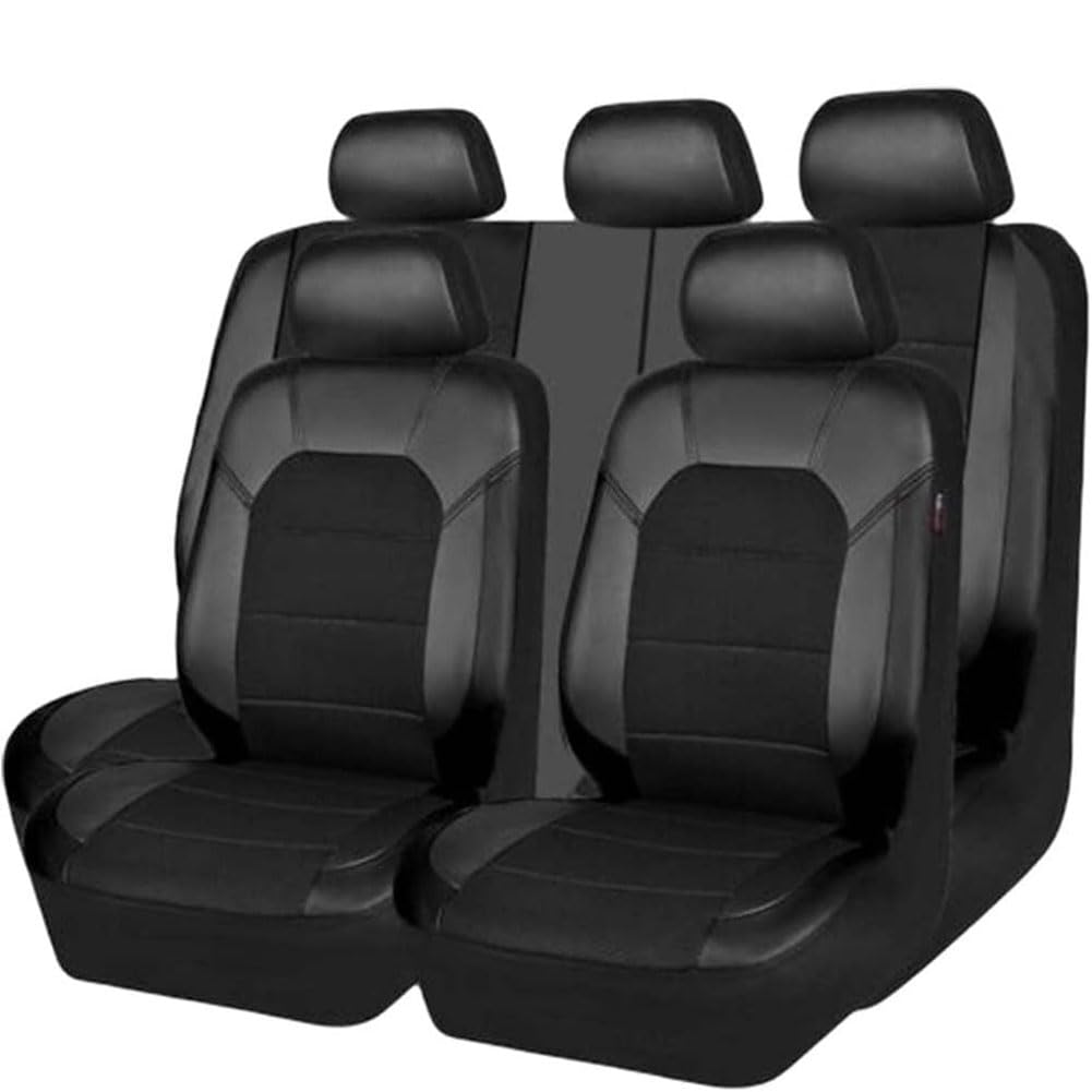Voiture Housses De Siège Ensemble pour Suzuki Swift 2011-2023, Avant Et Arrière étanche Confortable Cuir Respirant Couvre-Siège Accessoires,A/Black