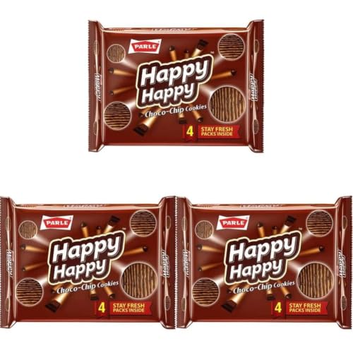 Image of Parle Original Happy Choco Chip Happy Cookies, 396 Grams (Pack of 3)