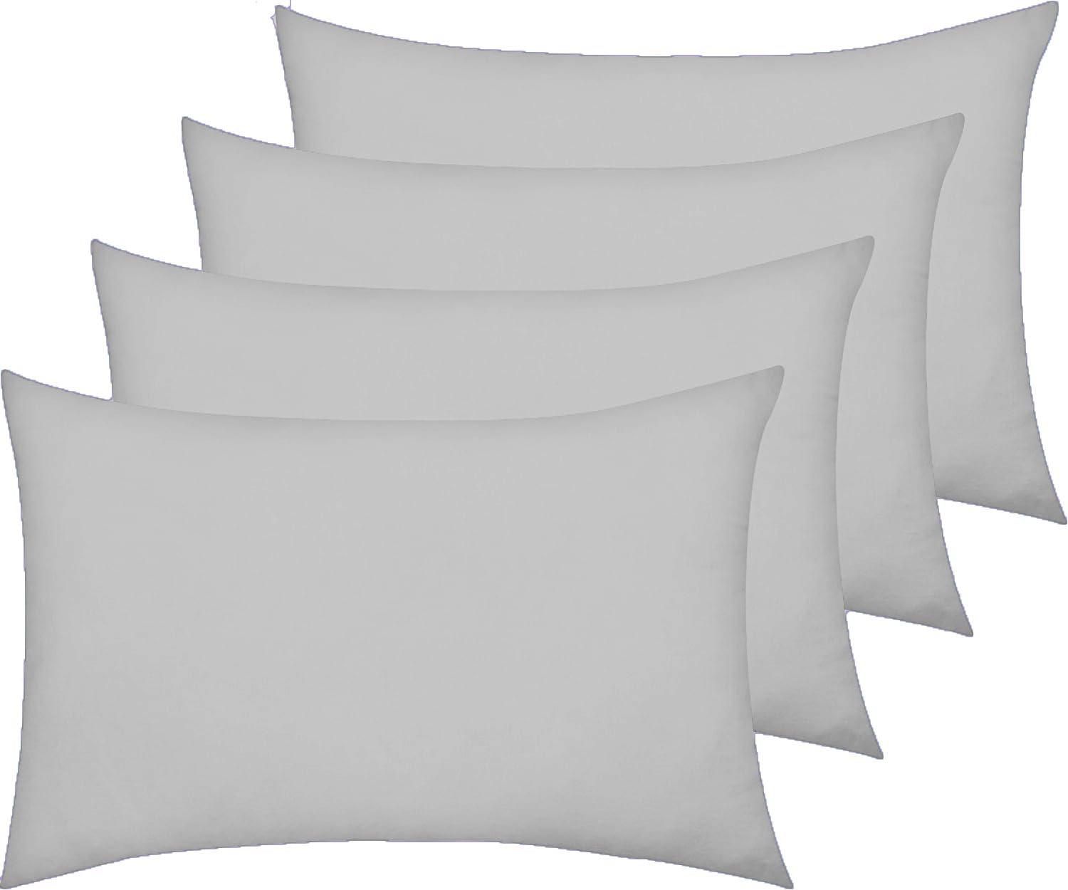AmigoZone New 4 Pack Pillowcases Housewife Plain Cover Polycotton Percale Bedroom Pillowcases (Grey, Housewife Pillow Cases 4 Pack)