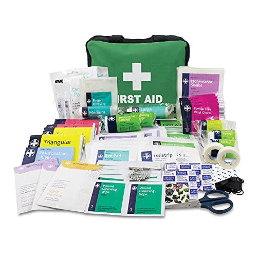 First Aid Kit Bag – 220 Piece Survival Kits – Safety Essentials for Travel, Car, Home Camping, Work, Hiking, Holiday, Outdoor Activities – Pack Supplies – Large (Package may vary)