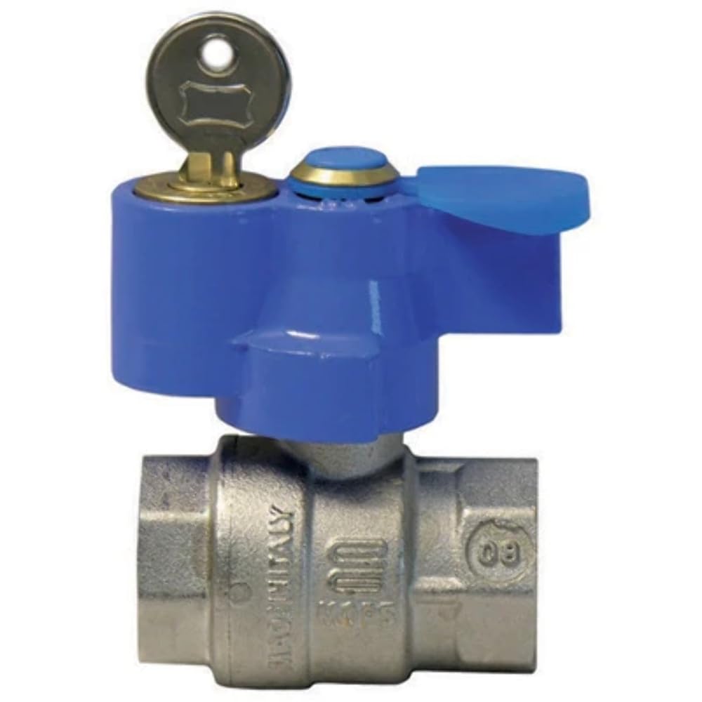 ENOLGAS Valvola a Sfera FF con Serratura 3/4" Metallo 2 Vie Multicolore