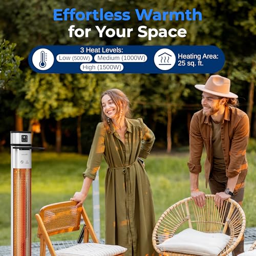 Serenelife SLOHT50 Infrared Patio Heater, Electric Patio Heater With Remote Control thumb #3