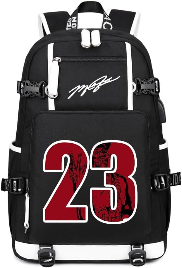 Basketball Player 23 Student School Bag, Laptop Backpack, Ultra-Light Travel Bag, For Men And Women (Blue-Green2)