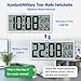 WallarGe 14.5'' Large Digital Wall Clock Battery Operated with Jumbo Numbers, Temperature and Date - Easy to Read and Set, Auto DST