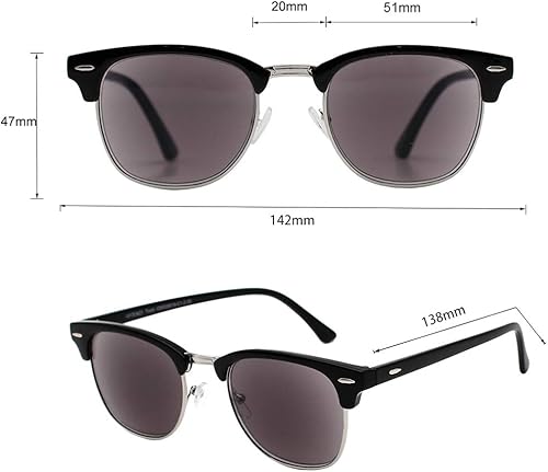 Miniatura 5 de VITENZI Gafas de sol con lectores para hombres y mujeres, lentes de lectura teñidas con sol con lectores completos - Tivoli