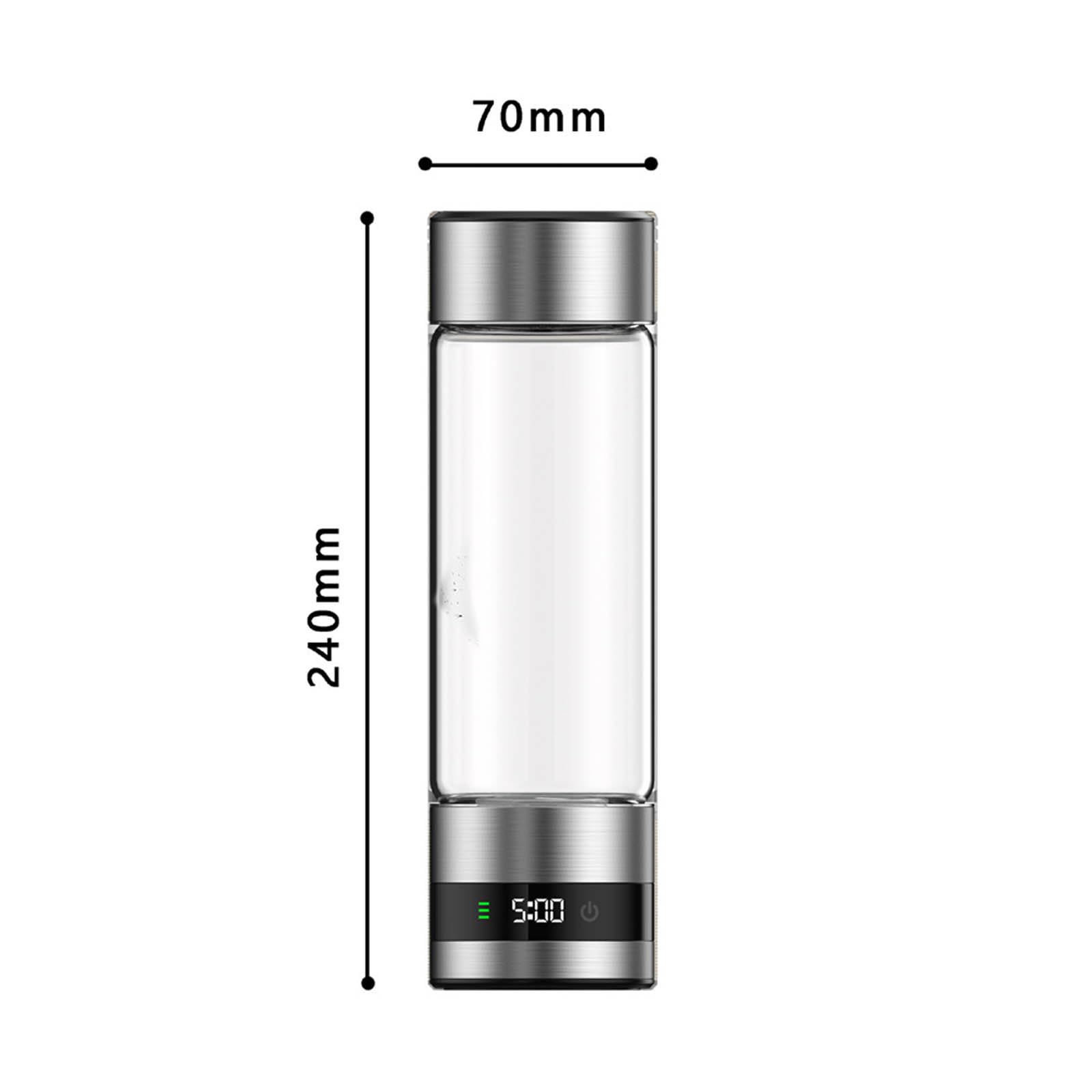 Botella de agua fácil de usar, sustancia metálica de grado alimenticio, cuatro mil rutinas activas y recuperación de metal de grado alimenticio