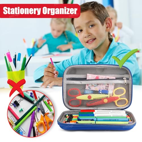 Image of Zest 4 Toyz Pencil Pouch for Boys for School | 3D Cover EVA Space Rocket Theme | Compass box Organizer | Large Capacity Pencil Pouch Bag | Premium Stylish Pen Holder Pencil Box for Kids | Return Gifts