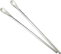 Vista 3 de JASHII Cuchara plateada mate de mango largo para mezclar cócteles, cucharas de café para té helado, cucharas de café con mango largo de 8.6