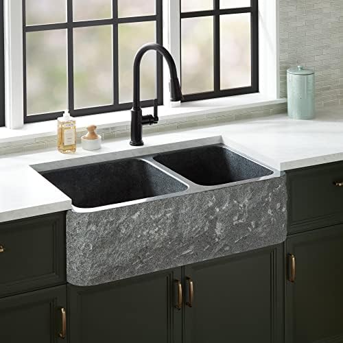 Signature Hardware 484608 Finbrook 36" Rectangular Granite Farmhouse Bathroom Sink