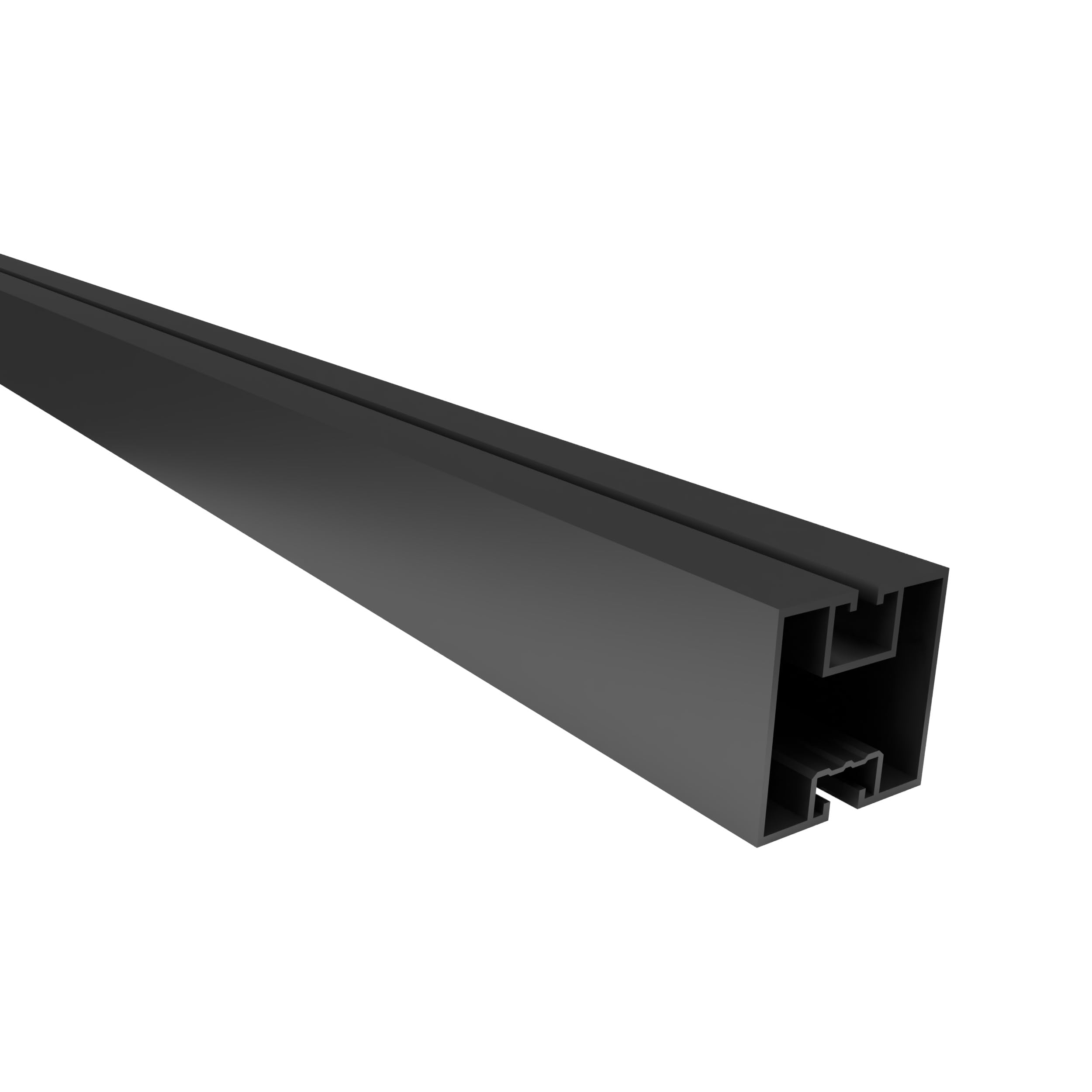 doitBau -6 Stück Montageschiene 3x0,4x0,4 m schwarz für Solarmodule | PV Modul Halterung | Effektive Balkonkraftwerk Halterung | Langlebige Schienen für Solarmodule | Aluprofil für Photovoltaik