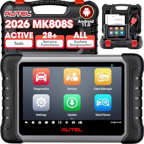 Autel MaxiCOM MK808S Valise Diagnostic Auto, 2025 Bidirectionnel Contrôle Scanner Comme MX808S MK808BTPro, Fonction Comme MK900, Test Actif, 28+ Service,...