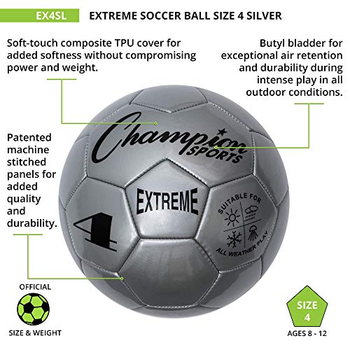 image for Champion Sports Extreme Series Soccer Ball, Size 4 - Youth League, All