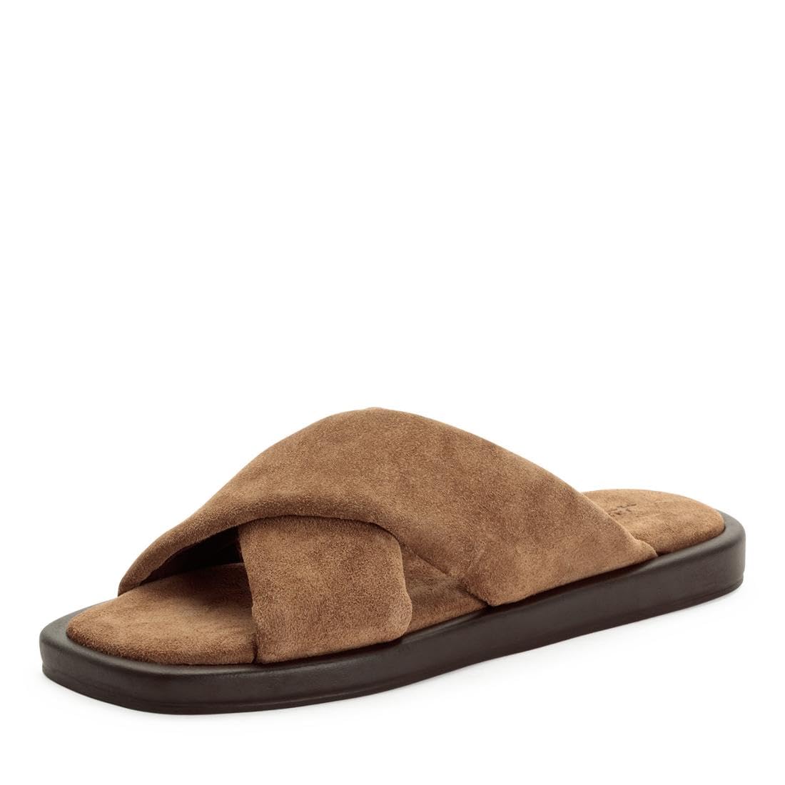 Tamaris Women's leather mules flat brown 6.5 UK