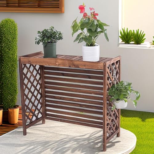 HRXQ Cubierta Exterior del Aire Acondicionado Cubre Aire Acondicionado Exterior De Tablero Grueso...