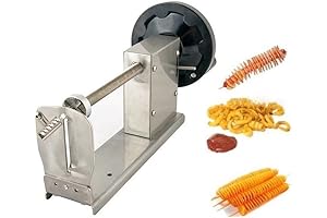 3-Blade Tornado Potato Cutter: Make Curly, Tornado, and Spiral Fries with Ease!
