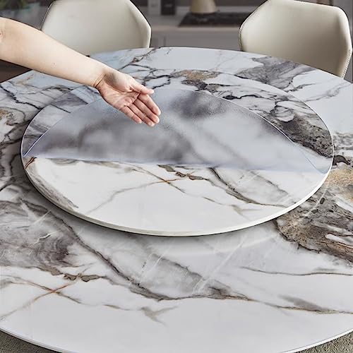 Nappe ronde en PVC de 170,2 cm de diamètre pour table transparente