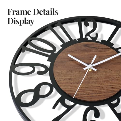 30 Modern Wood-Style Arabic Wall Clock
