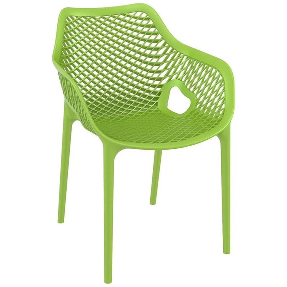 Compamia Air XL Outdoor Patio Dining Arm Chair in Tropical Green (Set of 2)