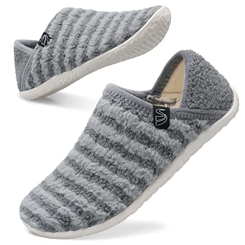 Image of Spesoul Fuzzy House Slippers for Women Men Indoor Closed Back Lightweight Cozy Faux Furry Lining Barefoot House Shoes Slipper Socks for Bedroom Home Office Yoga Outdoor Walking Shoes