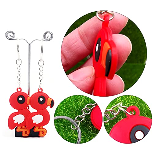 MEIYIFAN 30 Pezzi Fenicottero Portachiavi,Mini