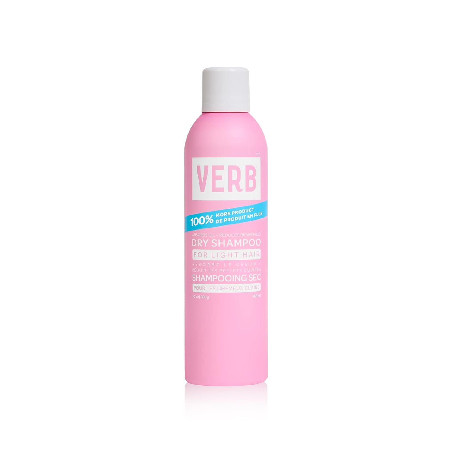 VERB Dry Shampoo Light - Refresh, Absorb Oils + Extends Styles - Refreshing Dry Shampoo Spray for Light Tones - Vegan, No Parabens or Harmful Sulfates