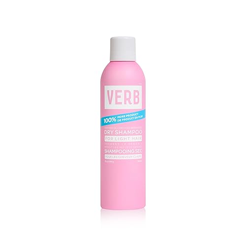 VERB Dry Shampoo Light - Refresh, Absorb Oils + Extends Styles - Refreshing Dry Shampoo Spray for Light Tones - Vegan, No Parabens or Harmful