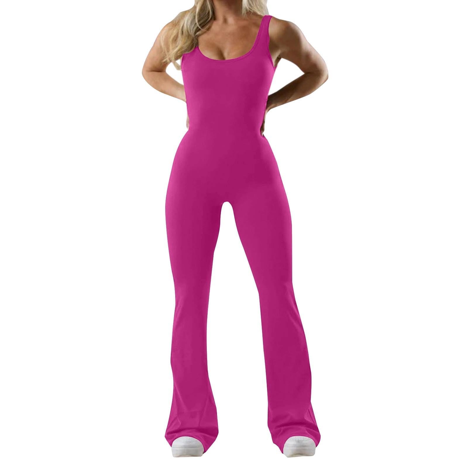 Mono Deportivo Mujer sin Costuras Jumpsuit Largo sin Mangas Verano Sexy Mono Elástico Body Overol Monos de Una Sola Pieza Ropa Deportiva Gimnasio Fitness Yoga Romper