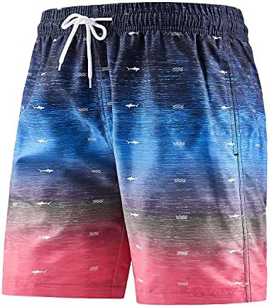 HOTSKON Men's Swim Trunks Quick Dry Beach Shorts with Mesh Lining Swimwear Bathing Suits