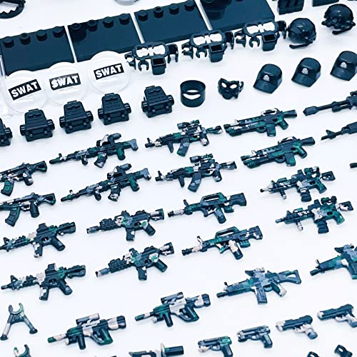 Military Army Weapons Pack Swat Team Bomb Squad Sets Toys For Mini Soldier Figures Machine Guns Parts Accessories Kit For Boys Battle Building Blocks Bricks Toy #TOP5
