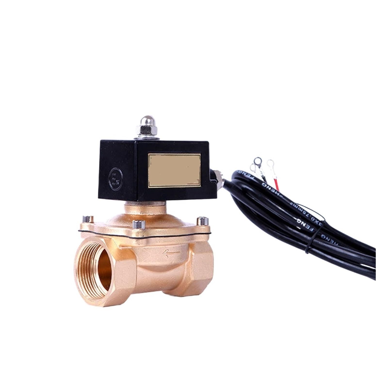 Électrovanne en laiton 1-1/4 NPT 24VAC normalement fermée pour contrôle du débit d'eau
