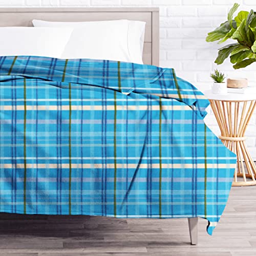Image of VAS COLLECTION - 300 TC All Season Solid /Plain Lightweight Polar Fleece Double Bed Blanket (230 x 230 cm - All Blue, Breathable)