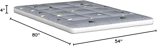 Miniatura 138 de MAXYOYO Colchón tipo futón con estampado floral, acolchado japonés, extra grueso, plegable, transpirable, tumbona para el suelo, cama de invitados