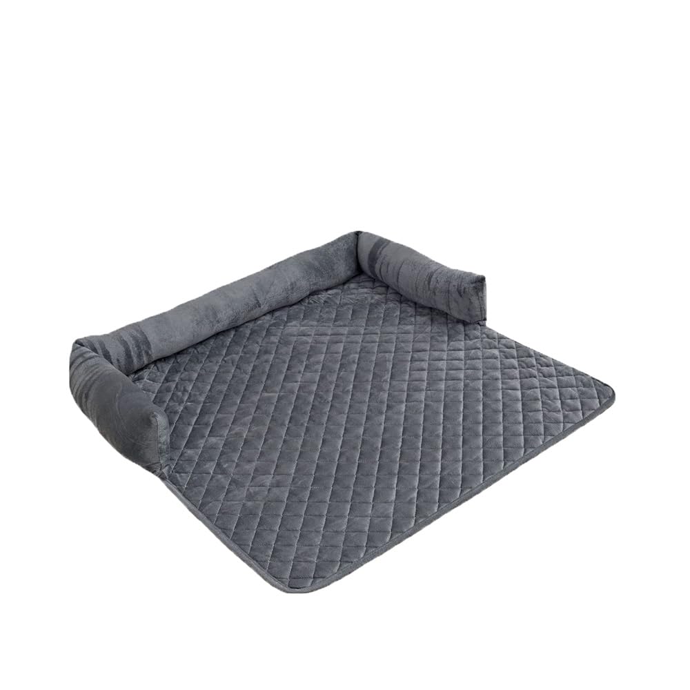 YYCXYCYC Dog Sofa Bed is Used for Furniture Protection, Waterproof Dog mat, with Removable and Washable lid and Non Slip Bottom Cushion. Plush pet Mattress (Dark Gray, 75 * 120)