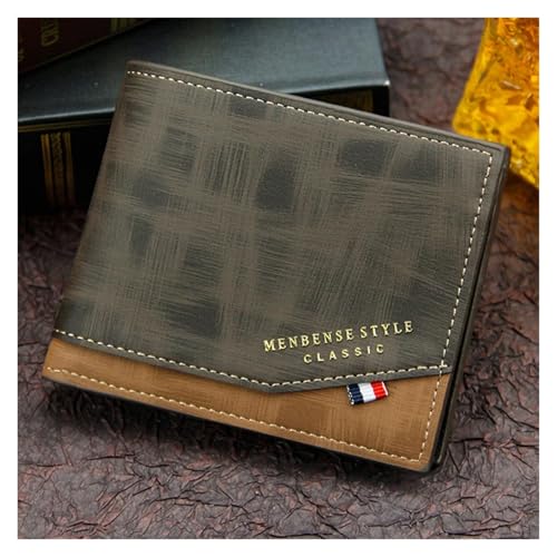 Monedero clásico delgado de cuero esmerilado premium negro con tarjetero elegante de hombre 3