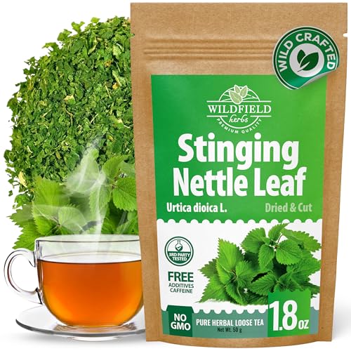 Image of 1.8 oz. Dried Nettle Leaf Tea Ortiga Planta Stinging Nettle Leaf Herb (Urtica Dioica) - 50g Herbal Tea Ortiga Verde Te