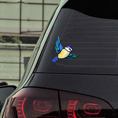 Veelkleurige vogels op een draadje, Mini Stained Bird, Bird Series Ornamenten Hanger Huisdecoratie (7 stuks) - Afbeelding 4