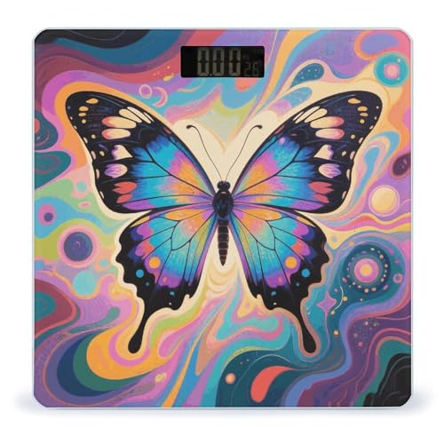 Báscula Digital Colorful Butterflies para Baño 400 lb