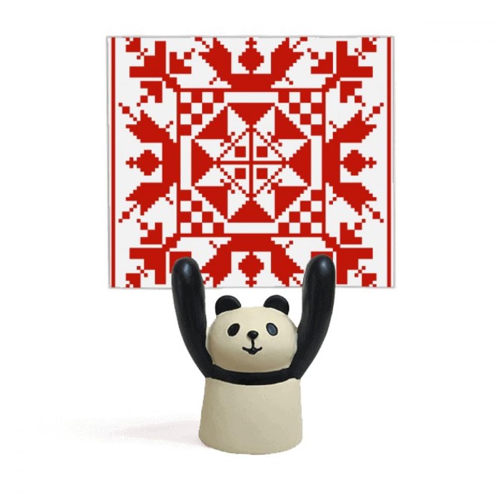 Porte-mémo mosaïque russe rouge panda pince notes deco originale