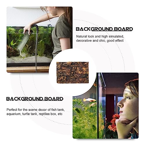 Image of Kisangel 3D Reptile Tank Background, 17.7 x 11.8 Inch Realistic Rock Terrarium Backdrop Board, Polyurethane Foam Habitat Decor for Bearded Dragon, Lizard, Gecko, Snake & Aquarium