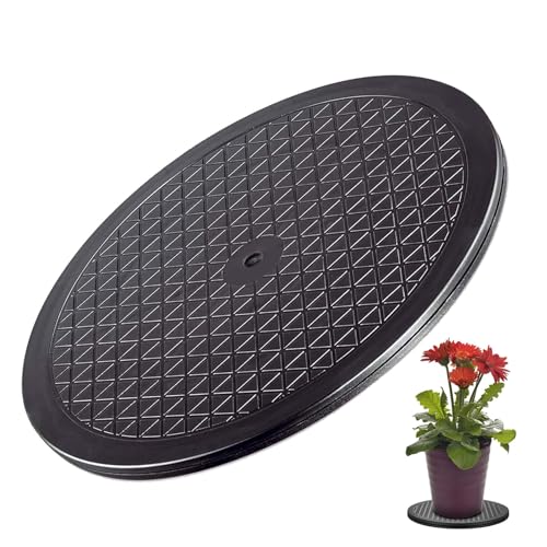 Piatto Rotante Plastica, 25/30cm Rotondo Bonsai Giradischi, TV Monitor Supporto Girevole, Capacità Di Carico 80 Kg, Piattaforma Roteante 360°, Lazy Susan Girevole Con Cuscinettia Sfera In Acciaio