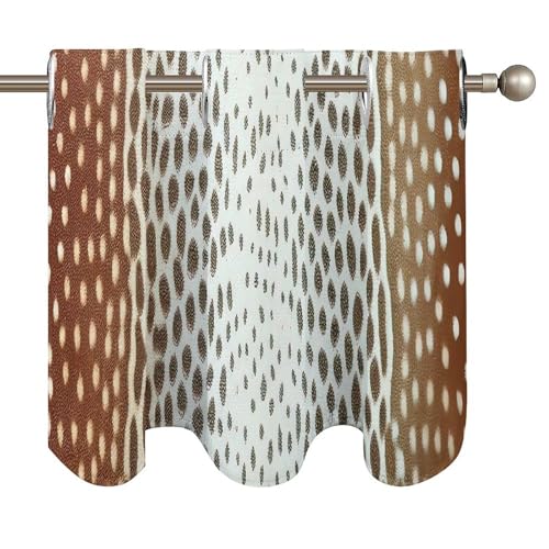 Cortinas cortas de estilo asiático con antílope para transformar tu cocina o cuarto de baño 5